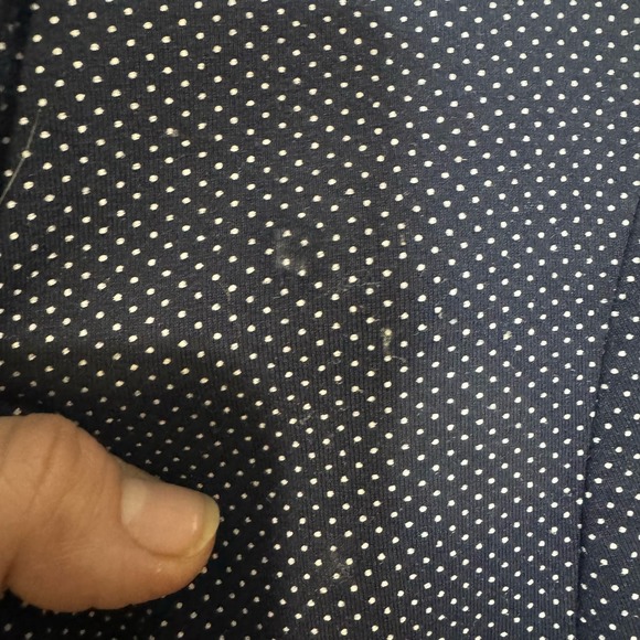 Chico's Women's Navy Polka Dot One Button Stretchy Blazer size 2 - Picture 4 of 7